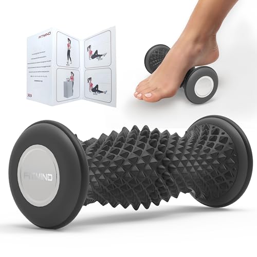 Foot Roller Massager for Plantar Fasciitis Relief, Portable Silent Deep Tissue Massager Tool for Arch and Heel Pain-Black - color: Blak