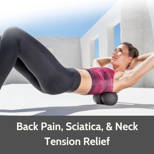 Rollga Peanut - The Better Peanut Ball Roller for Deep Tissue Massage, Mobility, Physical Therapy, Double Lacrosse Ball Massage, Back Pain, Myofascial Release, Muscle Knots, Suboccipital, & Acupoint - size: Large - 12x24cm