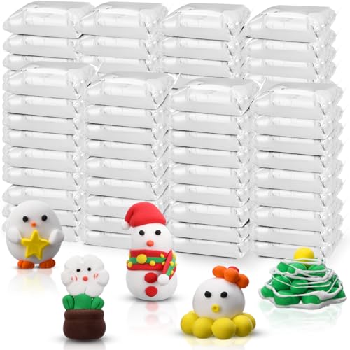 WinnerWhy 72 Pcs Air Dry Clay Bulk 38oz Air Dry Modeling Clay Soft DIY Ultra Light Modeling Clays Magic Foam Crafts for Sculpting Kids Gifts Party School Supplies for Crafts Artistic(White) - color: White
