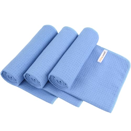 SUNLAND Microfiber Workout Gym Sweat Towels for Men | Fast Drying, Fitness Sports Towel, For Women, Lightweight Multi-Purpose, Hot Yoga Towel - color: Blue, size: 16x32inch