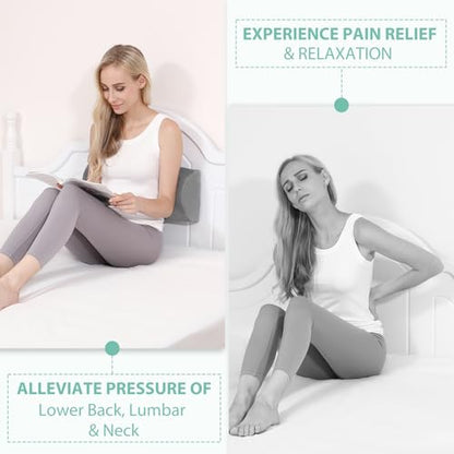Half Moon Pillow, Memory Foam Leg Pillows for Sleeping Boster Pillow for Legs Knee Lumbar Support, Semi Roll Pillow for Ankle Rest and Foot Comfort, 2 Pack
