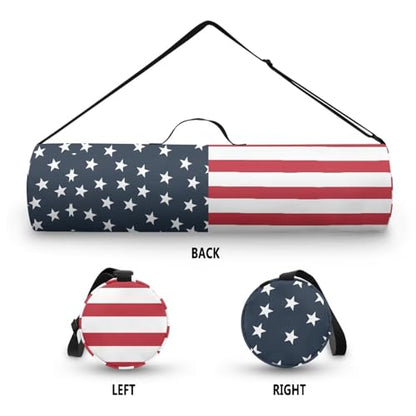 Yoga Mat Bag for Women & Men Full-Zip Yoga Mat Carrier Bag for Class Workout Park with Adjustable Strap - color: American Flag0