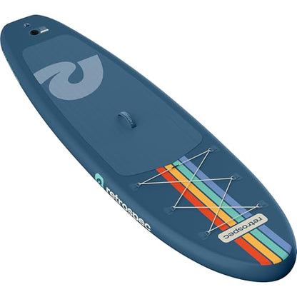 Retrospec Weekender Inflatable Stand Up Paddle Board Includes Paddle, Pump, and Accessories 10’6” Lightweight iSUP, Puncture Resistant Inflatable Paddle Board for Adults - color: Navy Zion