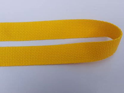 1 Inch Cotton Webbing 10 Yards Cotton Strap for Tote Canvas Bags Crafts Sewing (2012 Yellow) - color: 2012 Yellow