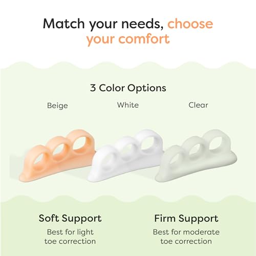 ZenToes Triple Loop Hammertoe Crest, Men & Women, Cushion, 4 Pack - color: Soft Support White