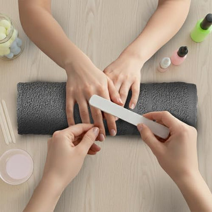Salon Towels – 50 Pack Grey Hand Towels 100% Cotton Spa Towels – 16x27 inches Highly Absorbable Facial Towels Gym Towels Hair Towels and Face Towels Bulk Small Towels (Not Bleach Proof) - color: Grey, size: HAND TOWEL PACK OF 50 16X27