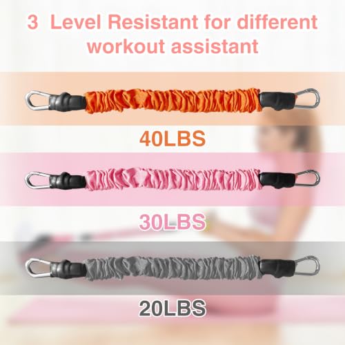Adjustable Pedal Resistance Band, 20/30/40LBS, Door Anchor, Workout Kit