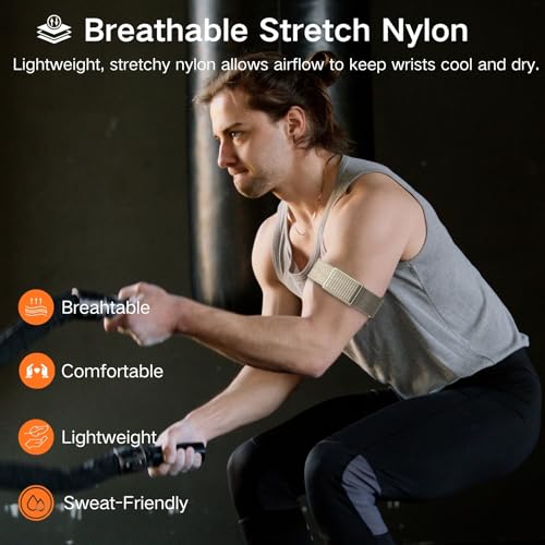 Bicep Bands Compatible for Polar Loop (2025) / Visible Armband 2.0 Straps - color: A-Beige