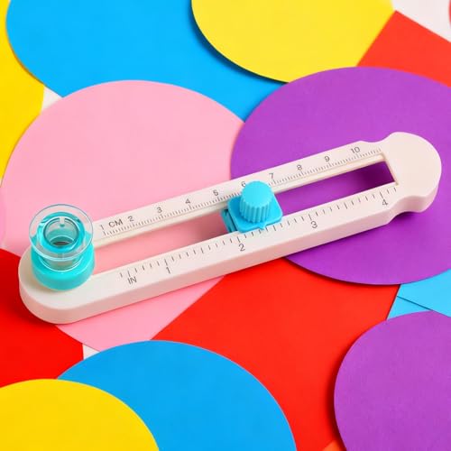 Circle Cutter for Adjustable 2-20cm/0.79-7.87in Paper, DIY Crafts Round Scrapbooking Paper Cutter with Bottom Blade Guard Circular Rotary Scrapbook Cardboard Tool for Easy Operation & Smooth Cutting