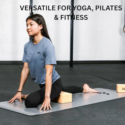 REP Fitness Cork Yoga Block, Eco-Friendly & Non-Slip Yoga Brick | Firm Support for Balance, Poses & Stretching | Durable Cork Block for Home Gym, Pilates, Meditation, Workouts & Physical Therapy