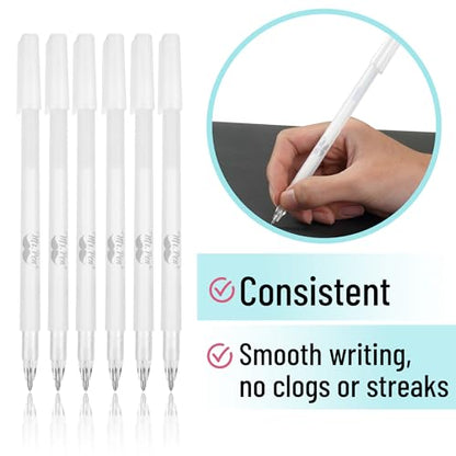Mr. Pen- White Gel Pens, 8 Pack, 0.8mm | Fine Point White Gel Pens for Black Paper, Bullet Journaling, Card Making, Highlighting, Drawing, Sketching, Scrapbooking - style: White Pens