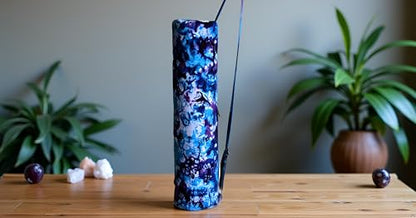 INDIAN CRAFT CASTLE ICC Yoga Mat Bag Carrier Full-Zip Exercise Yoga Mat Carry Bag for Women Men with Multi-Functional Storage Pockets and Adjustable Shoulder Strap 26X6 Inches - style: Purple Tye Dye