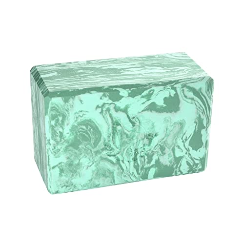 Hugger Mugger 4 in. Foam Yoga Block - Strong and Stable, Beveled Edges for Comfort, Most Favored Block Size, Helps with Alignment and Support in Many Poses - color: Sea Green