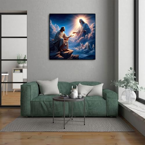 CHWGLFGG 5D Jesus Diamond Art Kits for Adults Beginners 12x16inch | Inspiring Faith Diamond Painting Kit, DIY Full Round Drill Paint by Diamonds Dot Gem Art for Adult, Home Wall Decor - color: JK453-A