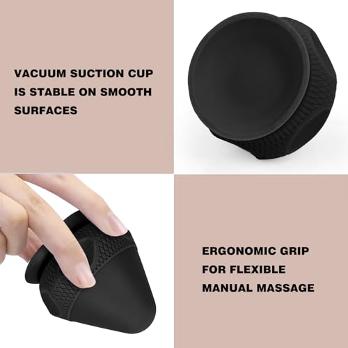 WOVTE Massage Lacrosse Ball for Sore Muscles, Shoulders, Neck, Back, Foot, Body, Deep Tissue, Trigger Point, Muscle Knots, Yoga and Myofascial Release (Blue) (Black（Set）) - color: Black（set）