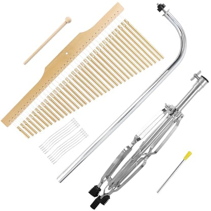 EASTROCK 36 Note Chimes Single-row Bar Chimes Height-Adjustable Stand Gold - color: 36note Gold