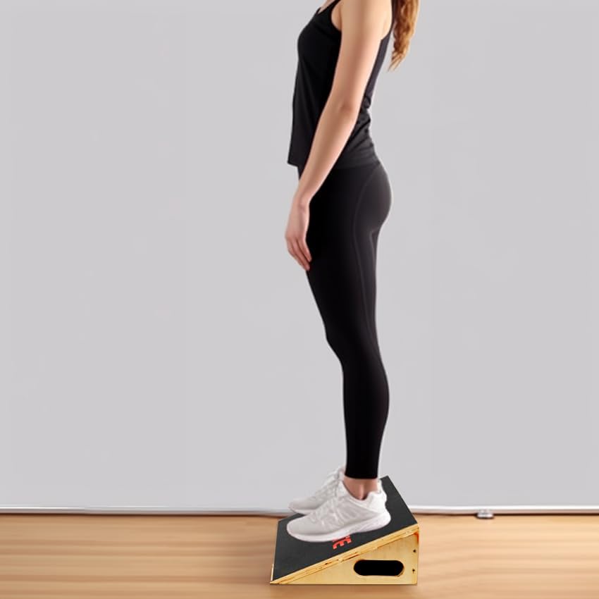 EVERYMATE Slant Board Calf Stretcher, Non-Slip Heel Elevated Squat Wedge Block for Weightlifting and Calf Stretching, Knees Over Toes Equipment 1000LB - color: Slant Board-1