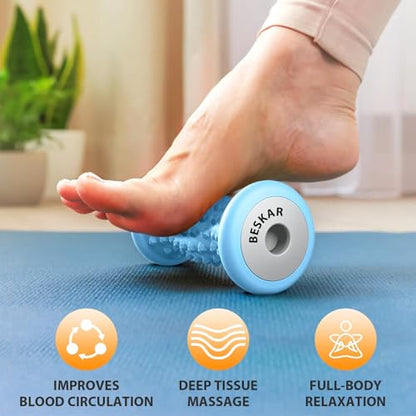 BESKAR Foot Massager Roller for Plantar Fasciitis Relief - color: Blue
