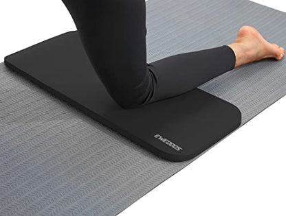 Ewedoos Yoga Knee Pad Cushion - Non-Slip Mat for Floor Exercises - Yoga Mat Accessory - color: Black