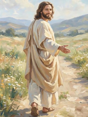 Diamond Art Kits for Adults, Jesus Diamond Art Painting Kits for Adults | Religious Jesus Christian Stress Relief Full Round Drill Heartfelt Gift Strong Adhesive Wall Decor HD Canva11.8x15.7in30x40cm - color: Jesus 2