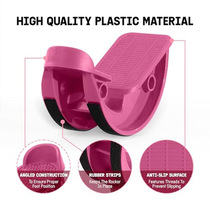 Yes4All Foot Rocker, Effective Calf Stretching and Foot Massager Stretcher for Plantar Fasciitis Relief, Improved Flexibility, Ergonomic Design for Home Exercise - color: E. Pink