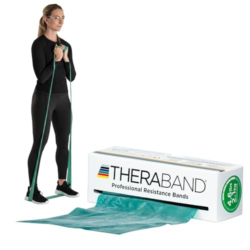 THERABAND Resistance Bands, Workout Band, Exercise, Physical Therapy, Green - color: Green - Heavy