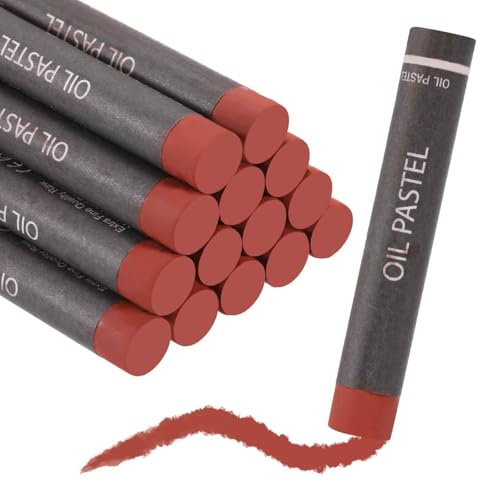 MECCANIXITY Soft Oil Pastels, Oil Pastel Crayons Vibrant Color Blendable Art Supplies for Painting Drawing Blending Painting Artists Beginners Professional(Brown, Pack of 16) - color: Brown