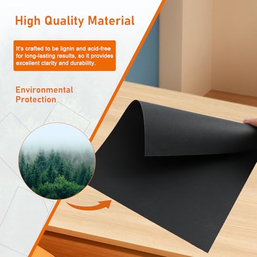 Guakicae 100 Sheets Black Cardstock 8.5 x 11 Certificate Paper 110lb | Heavyweight Craft Paper Card Stock for DIY Wedding Invitations, Greeting Cards, Postcards - color: Black, size: 8.5x11-100pcs