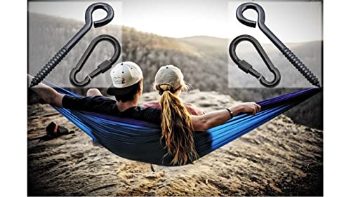 Heavy Duty Hammock Kits & Ceiling Hook Diamond Pad Eye Plates, 304 Stainless Steel & Black Zinc Galvanized Steel Corrosion Resistant, 2, 4 & 8 Packs - color: Eye-Bolt-Hammock-Kit-BLACK