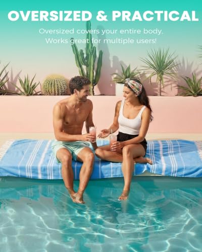 2 Packs Cotton Turkish Beach Towels Quick Dry Sand Free Soft Absorbent Adult Oversized Bath Pool Swim Long Towel Lightweight Thin Sandless Fast Drying Over The Lounge Chair Towel Sand Repellent Anti - color: Thinner Set Mink Turquoise