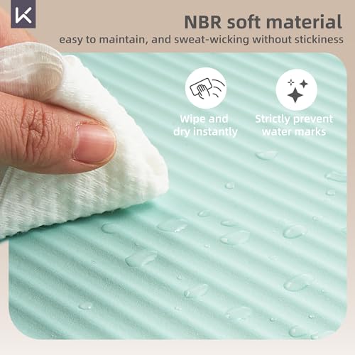 KEEP Extra Thick NBR Yoga Mat for Women & Men, 10mm Thick, 72”x32” Large Exercise Mat with Non-Slip Workout Mat for Yoga, Pilates, Stretching, Meditation – Wide & Cushioned Fitness Mat - color: Green
