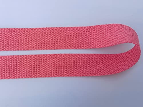 1 Inch Cotton Webbing 10 Yards Cotton Strap for Tote Canvas Bags Crafts Sewing (2086 Pink) - color: 2086 Pink