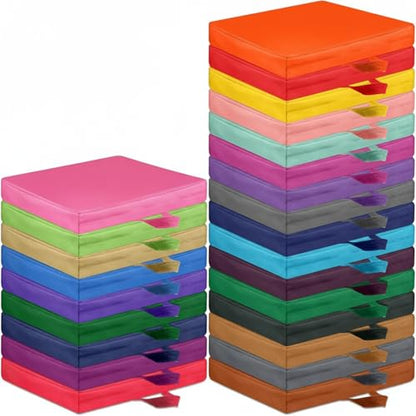 Timgle 25 Pcs Floor Cushions for Classroom 15 Inch Flexible Seating Bulk with Handles 1.6 Inch Thick Foam Floor Pillows Portable Seating for Home School Kindergarten Daycare Nursery Playroom(Square) - style: Square