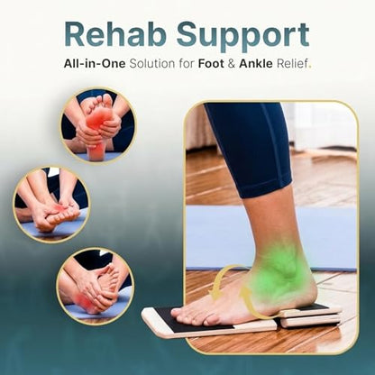 Ankle Strengthener & Balance Trainer, Foot Strengthener for Physical Therapy, Ankle Balance Board with 2 Difficulty Levels, HSA FSA Single-Leg Stability Trainer, Mobility Board for Injury Recovery