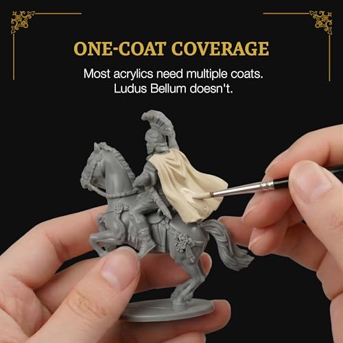 Ludus Bellum Miniature Paint Light Beige Color 18ml Dropper Bottle | Professional Acrylic Paint for Miniatures & Models, Provides Quality Acrylic Tones and Shades for Warhammer 40K D&D Figures - color: Light Beige