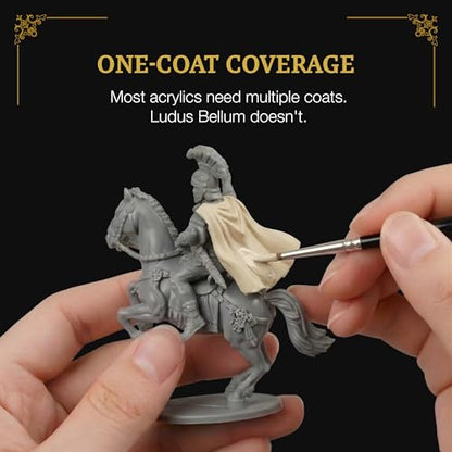 Ludus Bellum Miniature Paint Light Beige Color 18ml Dropper Bottle | Professional Acrylic Paint for Miniatures & Models, Provides Quality Acrylic Tones and Shades for Warhammer 40K D&D Figures - color: Light Beige