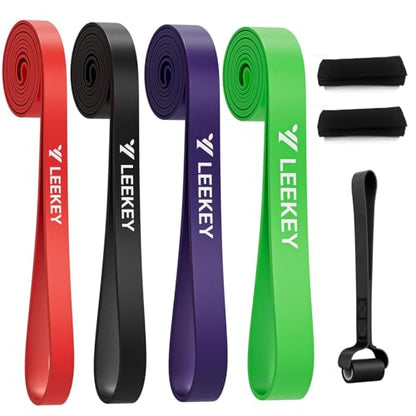 Resistance Bands for Pull Up Assist, Stretch Bands & Exercise Workout Set - color: 15-125LBS COLOR+Grip