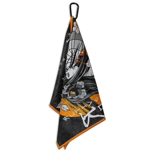 RokFit Gym & Golf Towel – Multi-Use, Quick-Dry, Durable Utility Towel with Bold Graphic and Carabiner Clip (RokFit X Blondie) - color: Rokfit X Blondie