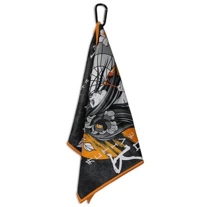 RokFit Gym & Golf Towel – Multi-Use, Quick-Dry, Durable Utility Towel with Bold Graphic and Carabiner Clip (RokFit X Blondie) - color: Rokfit X Blondie