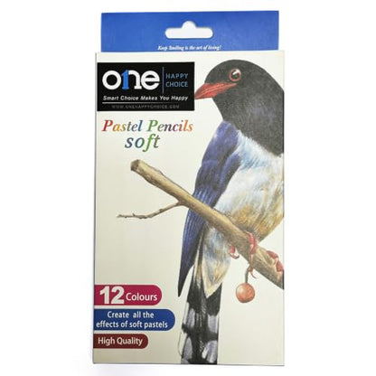 12 Color Pastel Pencils, Excellent Lightfast & Color Coverage | Easy to Use, Cost-Effective for All Skill Level Users from Beginners, Students to Professionals & Artists