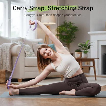 Slim Panda Yoga Mat Straps for Carrying, Adjustable Yoga Mat Carrier Sling Fits All Mats(Mat Not Included) - color: Lavender, size: 72 inches