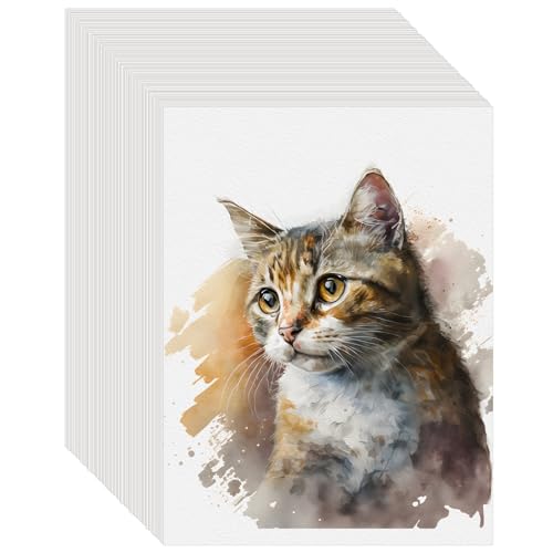150PCS 9x12 Watercolor Paper Bulk, 140lb/300g Cold Press Thick Water Color Paper Pad for Child Adult, White Art Paper for Drawing Painting Markers Gouache, Textured Cotton Paper Sheets - color: White-150pcs, size: 9x12