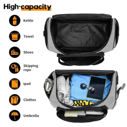 Uarition Gym Bag for Men & Women - 50L Large Duffle Bag for Travel, Grey - color: Grey
