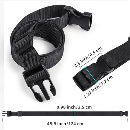 6Pcs Buckle Straps，1" x 47" Utility Straps, with Quick Release Buckles | 3.92 Feet, Adjustable Nylon Straps for Backpacking, Hiking, Outdoor, Travel