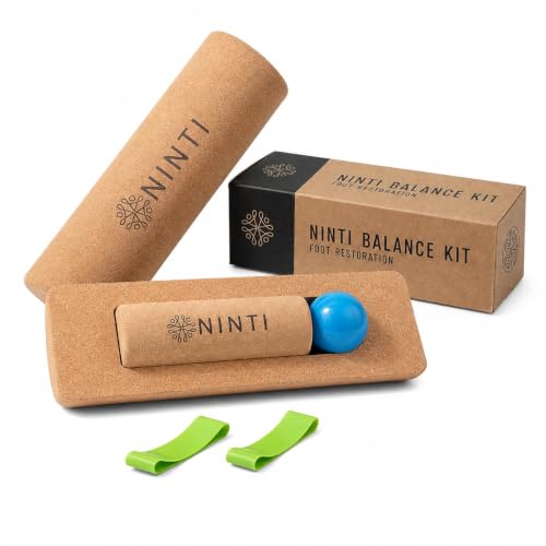 NINTI Premium Cork Balance Board for Foot Health & Ankle Strengthener