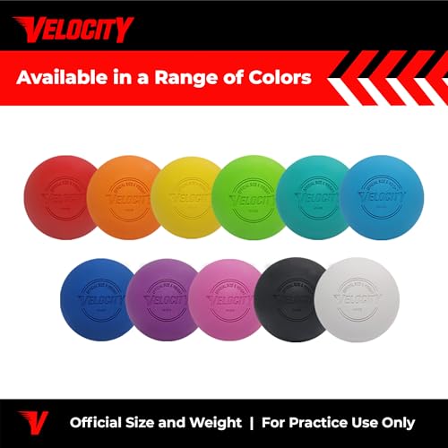 Velocity Lacrosse Balls - 9가지 색상 선택 가능, 1, 2, 3, 6, 18, 60, 120 (케이스) 팩 - color: 블랙., size: 1 Ball, style: 연습용 공