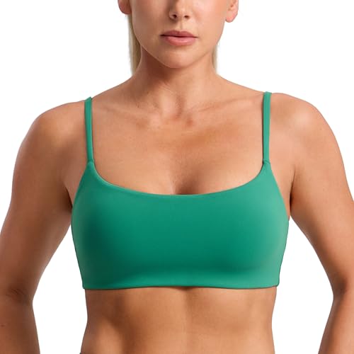 CRZ YOGA Butterbreeze Scoop Neck Sports Bras - color: Cascadia Green, size: Large