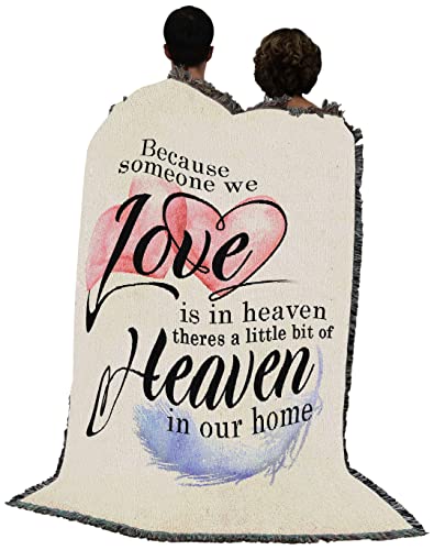 Pure Country Weavers Someone We Love in Heaven Gift Blanket - Sympathy Bereavement Gift Tapestry Throw Woven from Cotton - Made in the USA (72x54) - color: Heaven, size: 72" x 54"