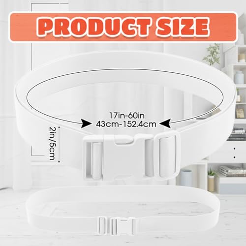 2 Pack Adjustable Mattress Topper Straps, 60 x 2 Inch, Fits Twin & Full | White Packing Straps With Secure Buckles, Mattress Moving, Storage And Transport - color: White, size: Twin & Full