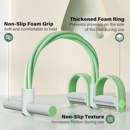 Pedal Resistance Bands Set with Handles, 6-Tube Elastic Stretch Bands - color: Blue